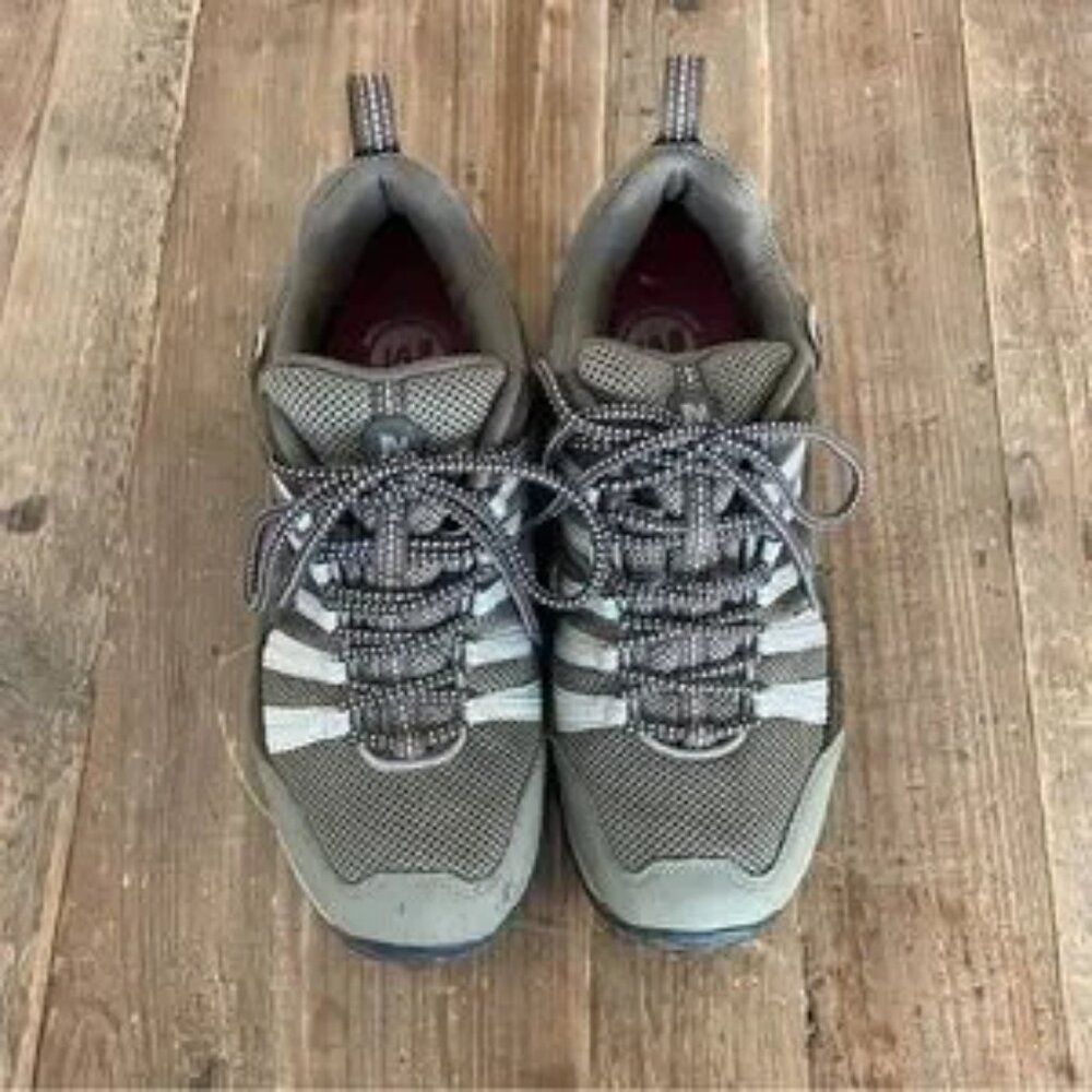 MERRELL Hiking Shoes Waterproof Shoes Women’s Payette Shoes Olive Size 9 - Picture 6 of 10